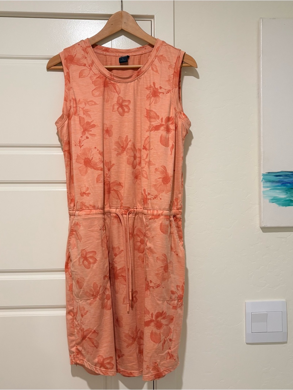 Free Country Coral Floral Print Athletic Dress